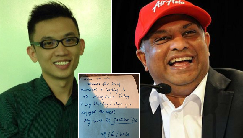 Man Secretly Paid For Tony Fernandes Lunch Receives A Surprise Gift