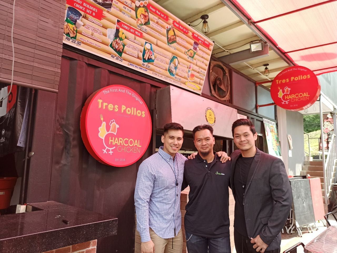 Co Founders of Tres Pollos Charcoal Chicken From left Noel Irawan and Carlo