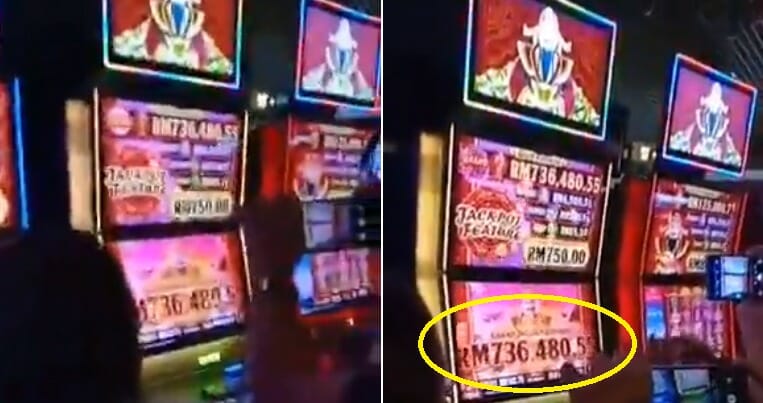 viral video shows lucky person winning over rm730000 at genting highlands slot machine during cny world of buzz 2