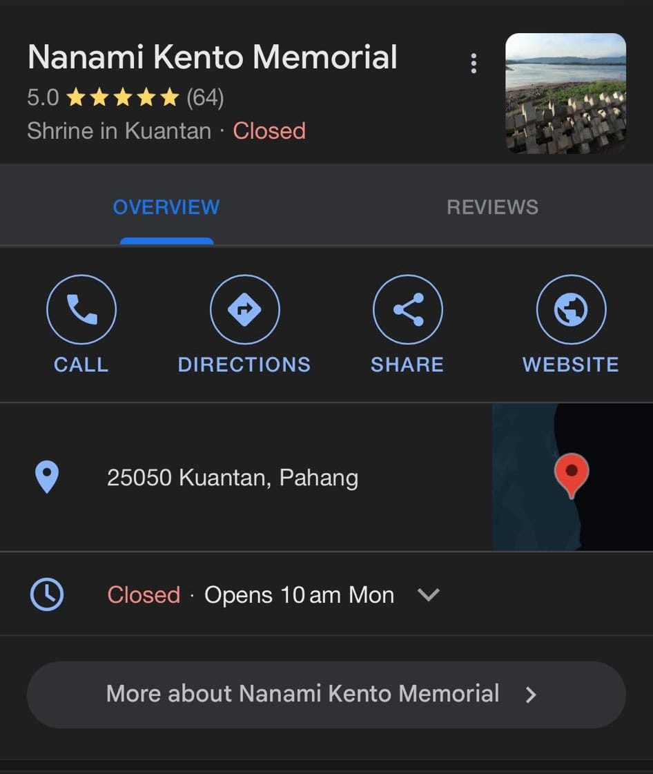 Someone Created A Landmark Of Kento Nanami Memorial Shrine In Kuantan