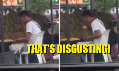 Durian Seller Caught On Video For Spitting Into Packet Before Selling To Customers - World Of Buzz