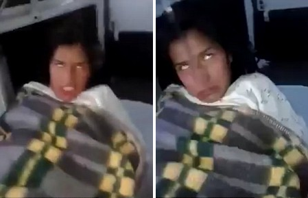 'Possessed' woman struggles in ambulance, growling in a demonic voice "This girl doesn't exist" - World Of Buzz 2
