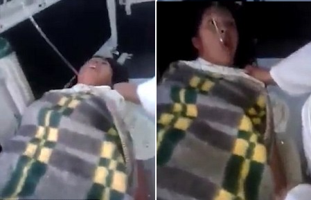 'Possessed' woman struggles in ambulance, growling in a demonic voice "This girl doesn't exist" - World Of Buzz 3