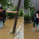 Chinese Girlfriend Carries Boyfriend Over Flood Waters To Save His Leather Shoes - World Of Buzz 6