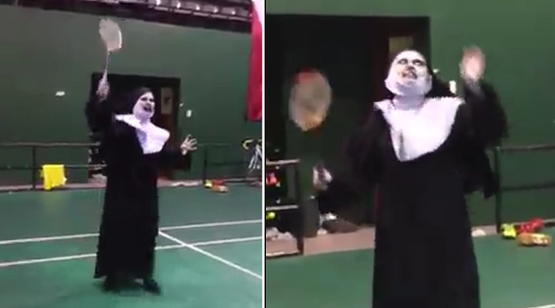 Video Captures Valak Playing Badminton In Malaysia - World Of Buzz