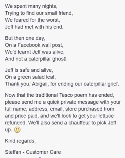 Epic Customer Service By Tesco To Lady Who Found A Caterpillar In Her Lettuce - World Of Buzz 7