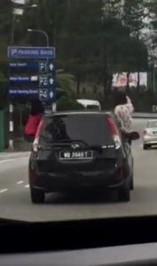 Malaysian Netizens In Disbelief As 4 Girls Literally Hang Out Of Car Window - World Of Buzz 1