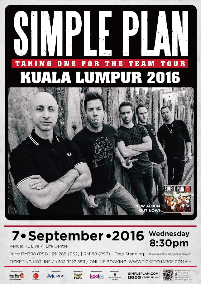 [Test] Simple Plan On Tour To Kuala Lumpur This Coming September 2016 - World Of Buzz 1