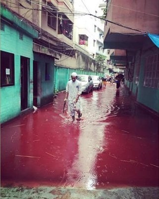 Disgusting River Of Blood Flows Through Dhaka Streets - World Of Buzz 7