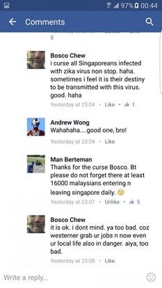 Malaysian With Singapore Pr &Quot;Curse All Singaporeans&Quot; To Be Infected By Zika Virus, Infuriates Singapore Netizens - World Of Buzz 3