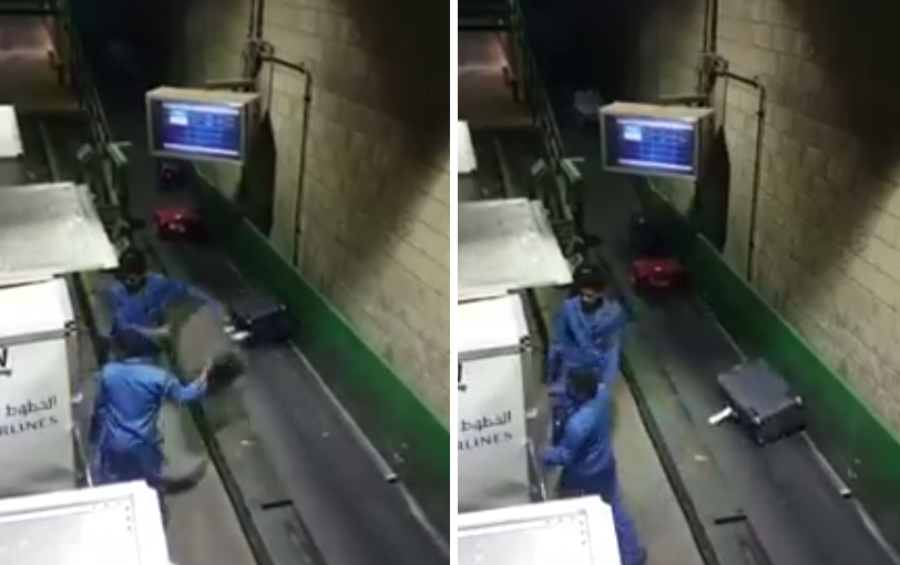 Shocking Video: Airline Staff Roughly Tossing Bags On Baggage Conveyor - World Of Buzz 2