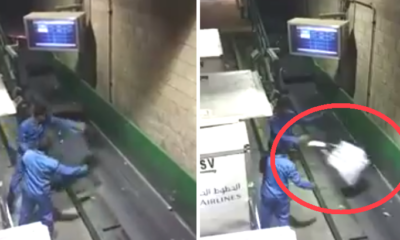Shocking Video: Airline Staff Roughly Tossing Bags On Baggage Conveyor - World Of Buzz 3