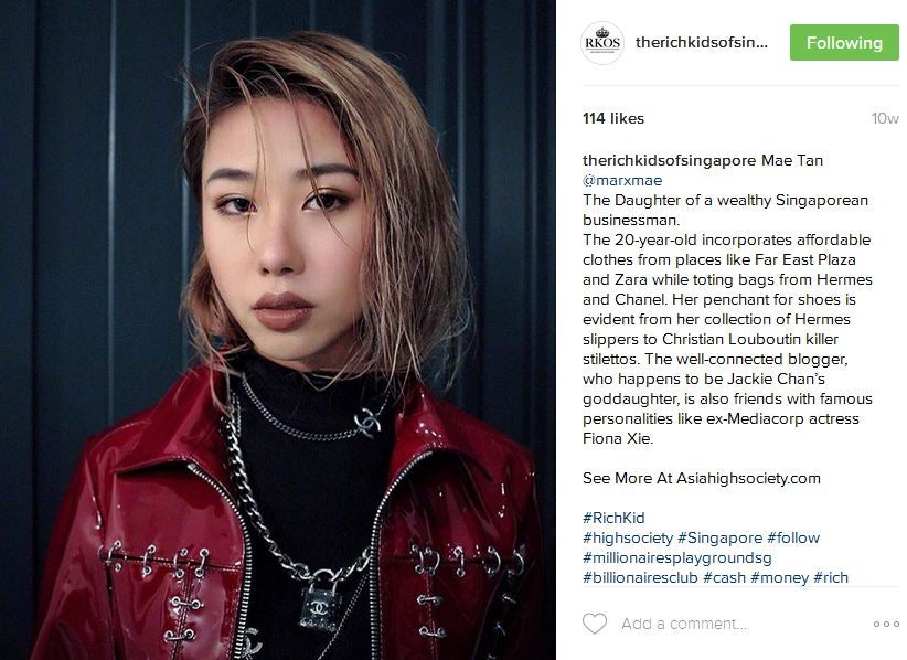Singapore's Richest Teens On Instagram - World Of Buzz