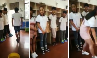 Teacher Films Video As He Forces Students To Throw Their Phones Into A Bucket Of Water - World Of Buzz