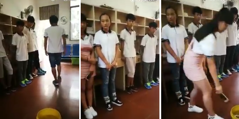 Teacher Films Video As He Forces Students To Throw Their Phones Into A Bucket Of Water - World Of Buzz