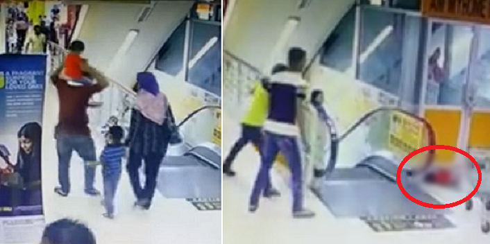 3 Year Old Girl Falls 3 Meters From Top Of Escalator In Penang! Now In Critical Condition. - World Of Buzz 3