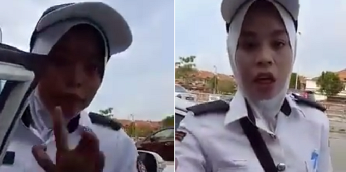 Chinese Aunty Screams At Officers After Being Caught Parking Without A Coupon - World Of Buzz