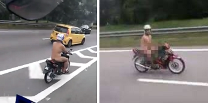 Hilarious Video Of Naked Malaysian Man On Motorbike Goes Viral - World Of Buzz 1
