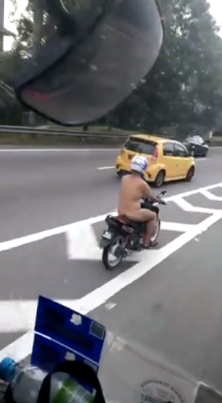 Hilarious Video Of Naked Malaysian Man On Motorbike Goes Viral - World Of Buzz