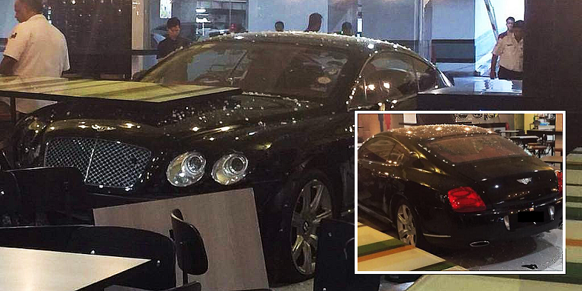 Man Accidentally Crashes His Bentley Into Food Court In Bukit Damansara - World Of Buzz 6