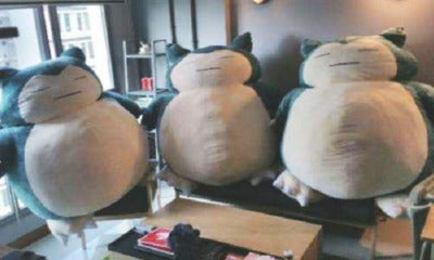 Singaporean Man Buys The Best Gift For Wife, Gigantic Snorlax Plushies! - World Of Buzz 1