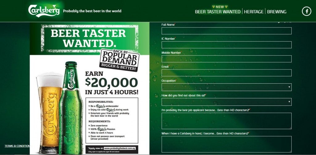 Best Job In The World: Rm62,000 To Drink Carlsberg Beers For 4 Hours In Singapore - World Of Buzz 2