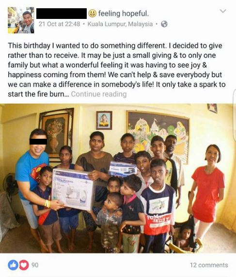 Birthday Boy Proudly Posts Photograph And Claims He Did Charity But Gets Shut Down By Netizens - World Of Buzz 4
