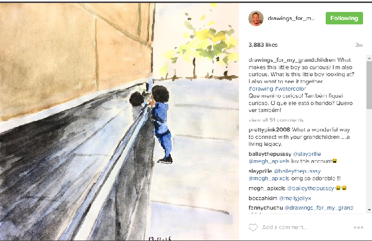 Grandpa Share Drawings On Instagram For Grandkids 17700km Away - World Of Buzz 2