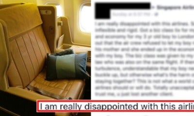 Kiamsiap S'Porean Buys Wife Business Class Tickets, Shames Airlines For 'Separating' Son - World Of Buzz