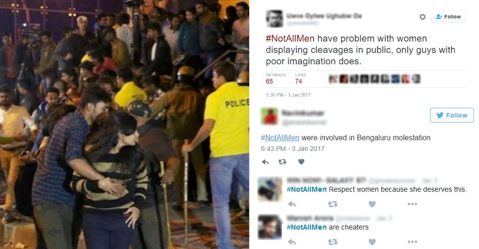 It’s A Shame #Notallmen Was Trending On Twitter In Response To Bangalore Mass Molestation - World Of Buzz 6
