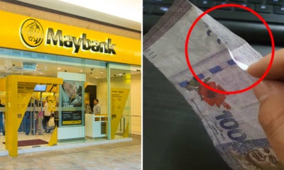 Malaysian Man Allegedly Receives Fake Rm100 Note When Withdrawing Money Over Counter - World Of Buzz 3