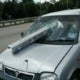 Pregnant Malaysian Lady Escapes Death After Massive Metal Pierces Through Her Car - World Of Buzz 1