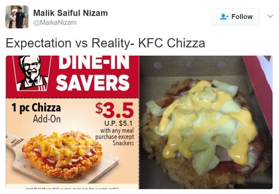 Kfc 'Chizza' Goes Viral After Singaporeans Post Truly Heartbreaking - World Of Buzz 2