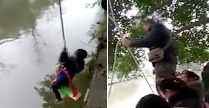 Merciless Chinese Father Hangs 7-Year-Old Son Above River And Tests Son'S Arithmetic Skills - World Of Buzz