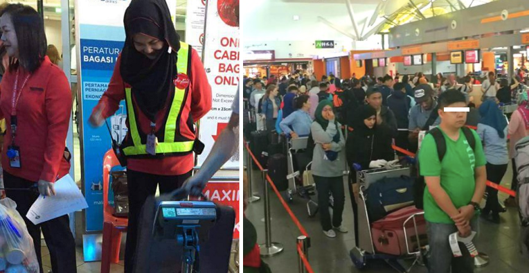 Air Asia Strictly Enforcing Cabin Luggage Rule, Weighing Bag By Bag - World Of Buzz 2