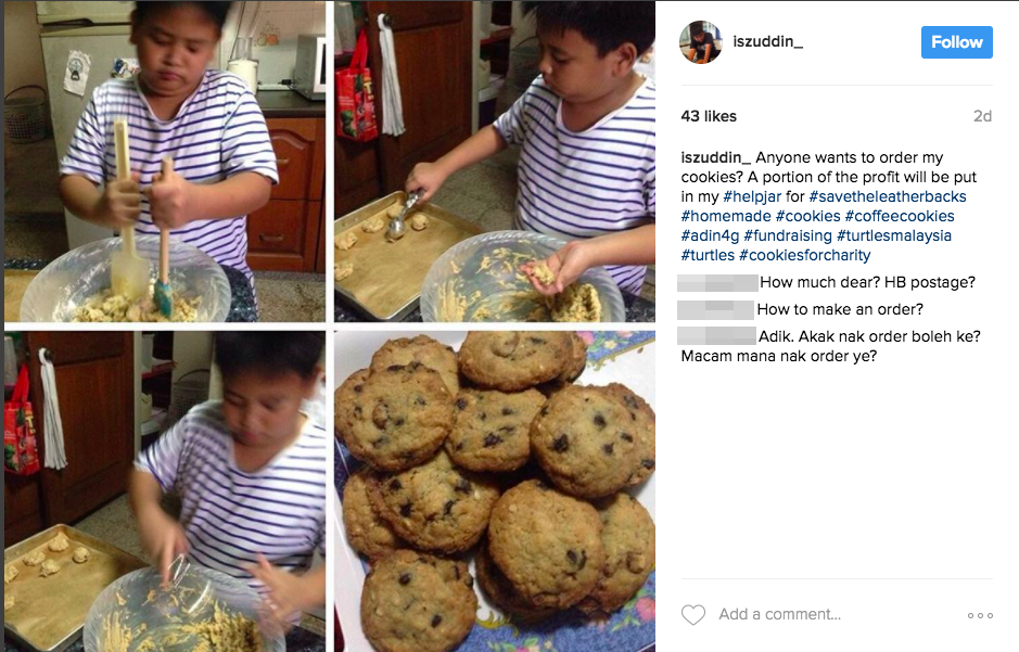 Cute Malaysian Boy Bakes Cookies to Save the Turtles - World Of Buzz 1