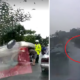 Malaysian Driver Unfortunately Drove Over Water And End Up In Terrible Crash - World Of Buzz