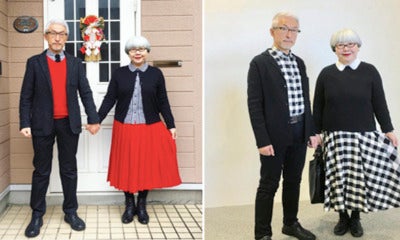 Netizens Got Mind-Blown By This Loving Elderly Couple In Matching Outfits On Instagram - World Of Buzz