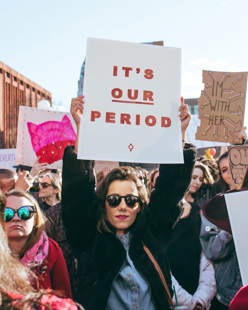 Rally-Goers At International Women's Day Used Period Blood To Make Their Protest Signs - World Of Buzz 4