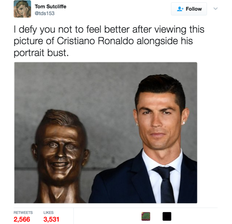 This Statue of Christiano Ronaldo has Netizens Laughing their Heads off - World Of Buzz 2