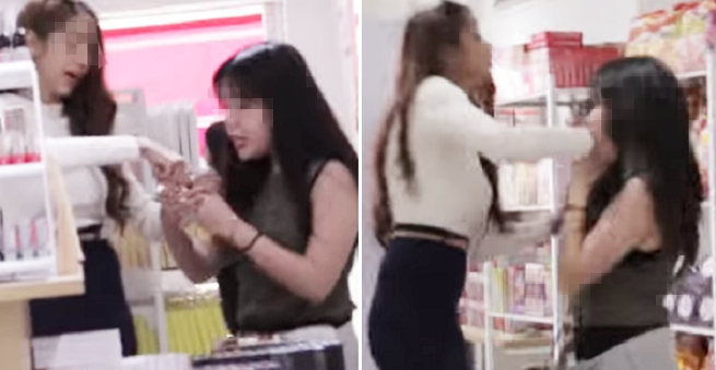 Two Malaysian Girls Caught On Video Getting Into Huge Fight Over One Mascara - World Of Buzz 5