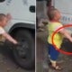 Chinese Toddler Waves Knife At Truck Driver For 'Blocking' His Grandma'S Stall - World Of Buzz