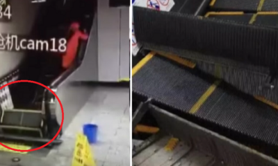 Collapsing Escalator Almost Swallowed Up Couple Again - World Of Buzz 2