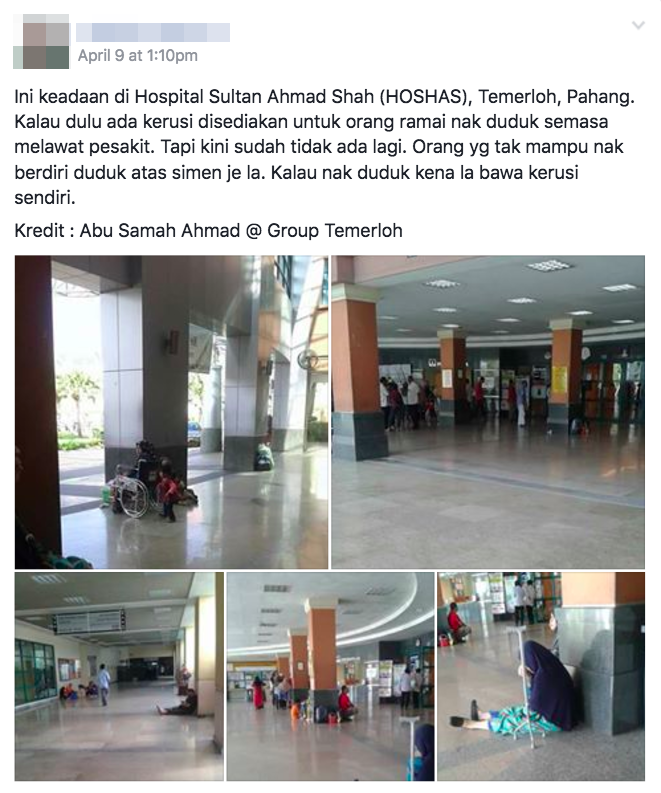 Malaysian Doctor Calls Out Hospital Visitors, Explains Why Hospital Lobbies Don't Have Chairs - World Of Buzz 3