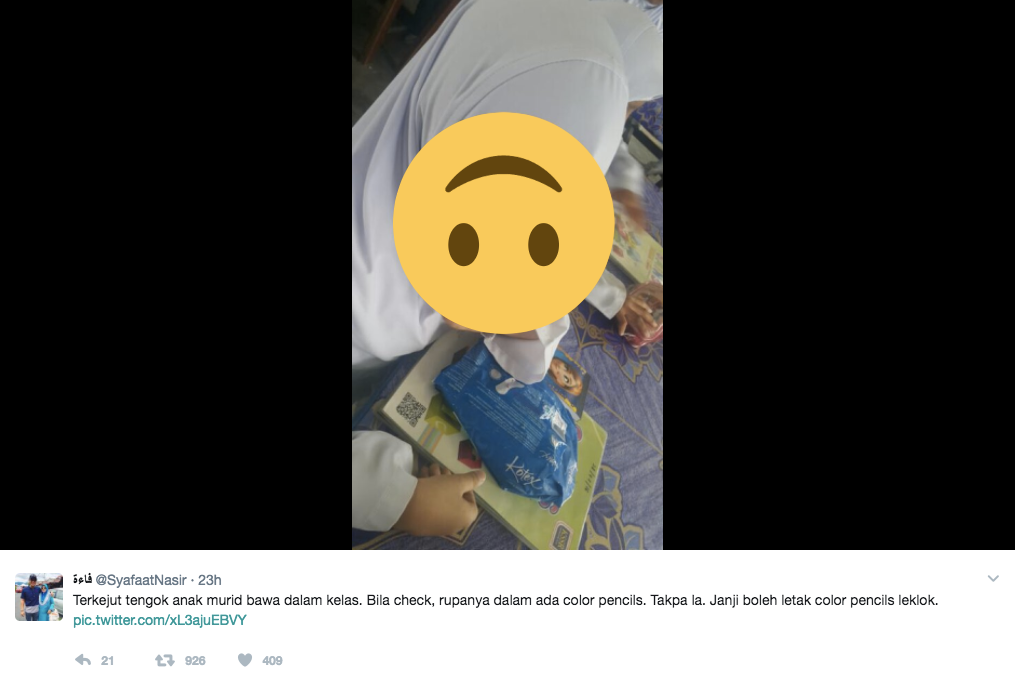 Malaysian Teacher Shocked to See What Her Student Uses as a Pencil Case - World Of Buzz