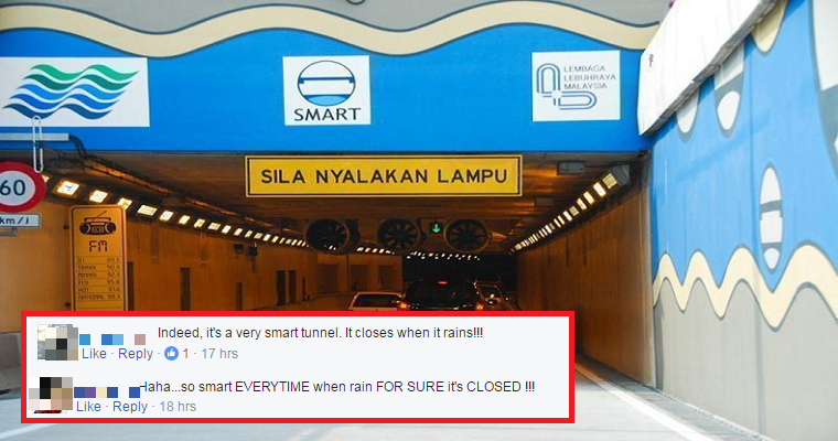 Netizens Slam Dbkl For Closing Smart Tunnel During Heavy Rains, But Quickly Gets Schooled - World Of Buzz