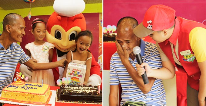 Poor Filipino Dad Surprised With Grocery Shopping And Birthday Celebration By Restaurant - World Of Buzz 1