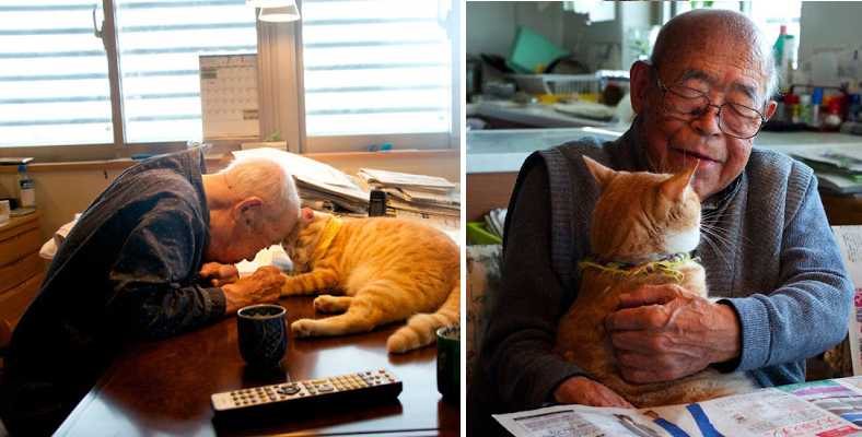 The Relationship Between This 94-Year-Old Man And His Cat Will Make You Smile - World Of Buzz