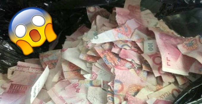 5-Year-Old Chinese Son 'Shredded' 50,000Yuan Of Banknotes When Left Alone At Home - World Of Buzz