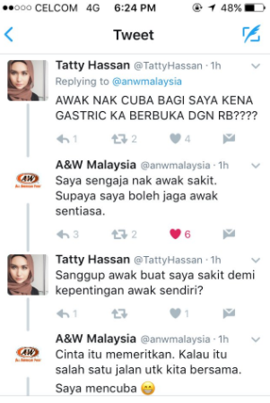A&W Malaysia Left Heartbroken After Pick Up Line on Malaysian Lady Backfired - World Of Buzz